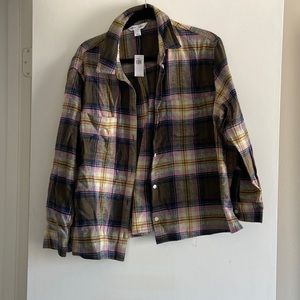 NWT Old Navy Plaid Flannel. Size L